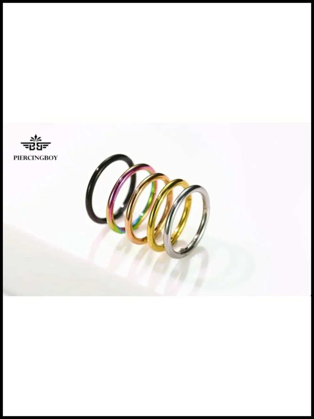 Titanium Nose Rings Hoop 20G 18G 16G 14G 12G Septum Clicker Cartilage Earring